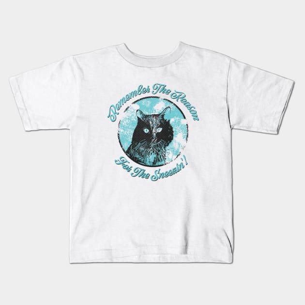 Vintage Retro Cat Allergy Quote Kids T-Shirt by Commykaze